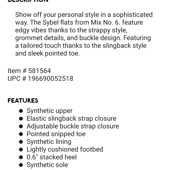 Mix No. 6 Sybel Slingback Flats with Buckle Detail - Picture 5 of 8